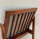 Pair two Lounge Chair Mid Century Modern Cuschion Bouclè upholstery