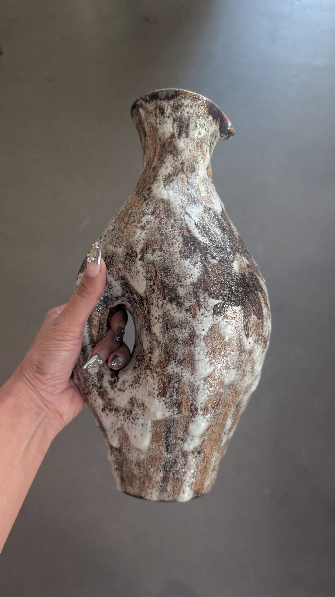 Brutalist ceramic vase pitcher