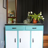 Bahut coloris jade & blanc
