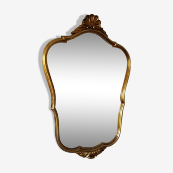 Miroir bois doré style Louis XV 58x38cm