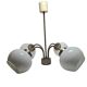 Postmodern brass and glass chandelier, Poland, 1970s