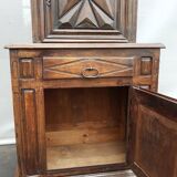 Armoire deux corps haut en retrait style Louis XIII