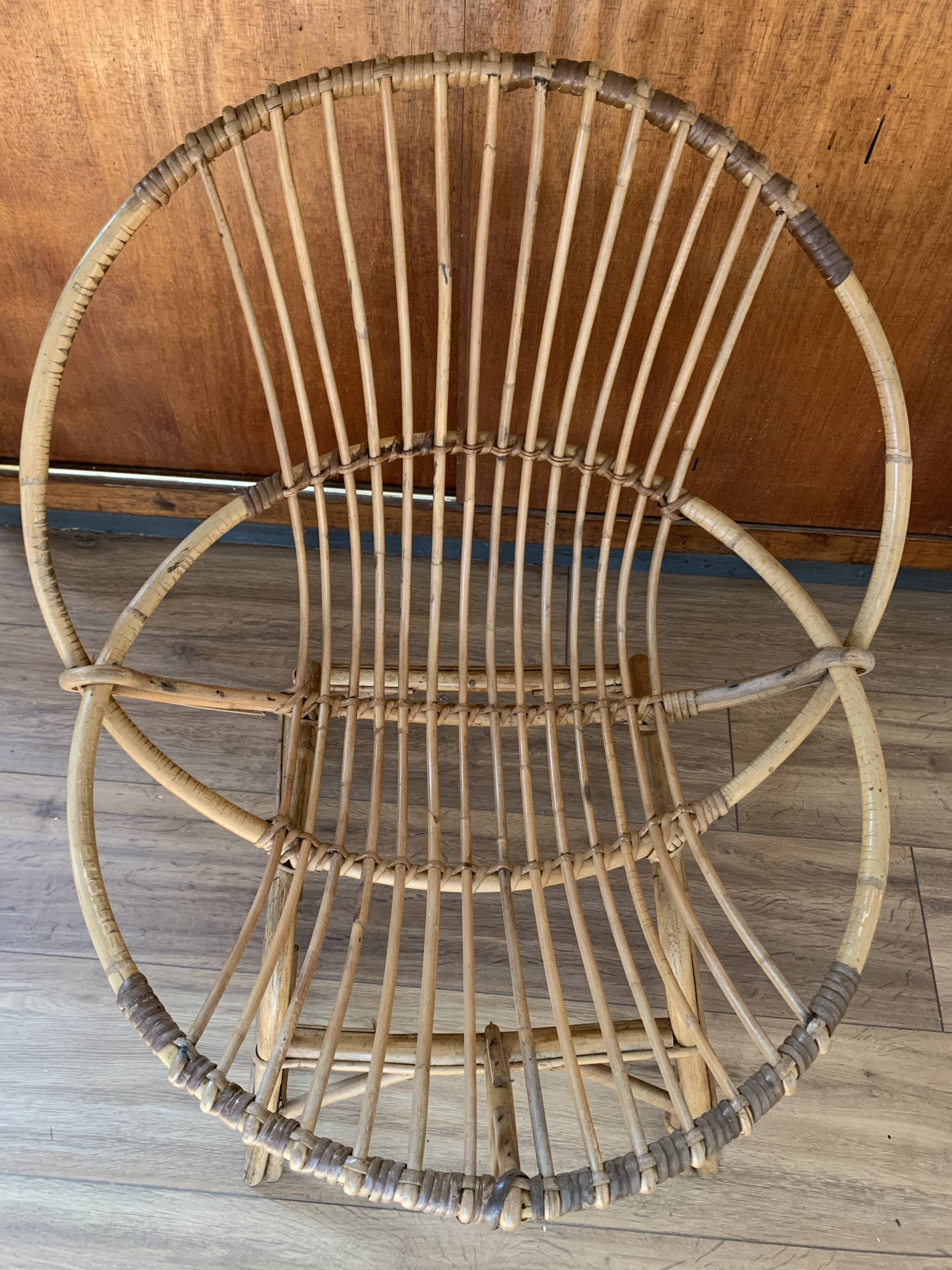 Rattan armchair