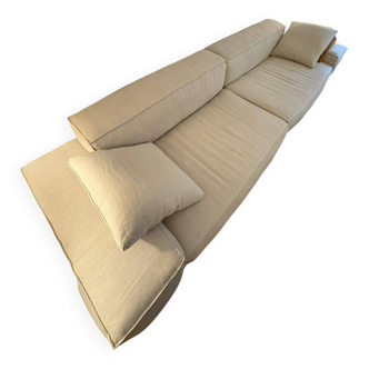 Beige 4-seater sofa Living Divani