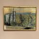 Original Swedish Oil on Canvas – “Abstract Landscape” by S. Hamlet – Dated 1960 – Vintage and Framed – 66 × 48 cm (26" × 18.9")