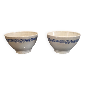 SET OF 2 EARTHENWARE BOWLS TERRE DE FER