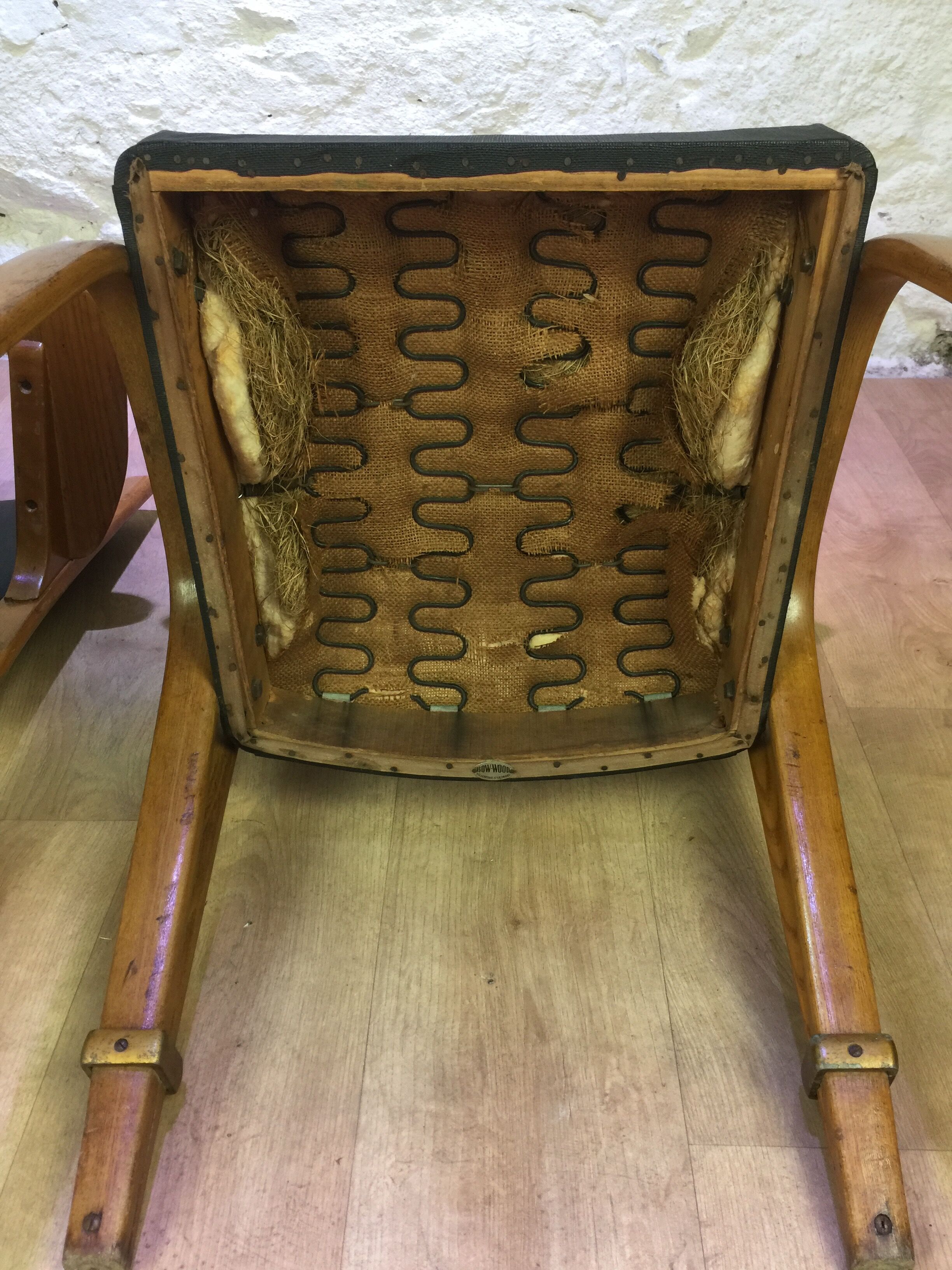 Pair of Bow Wood armchairs 1950s