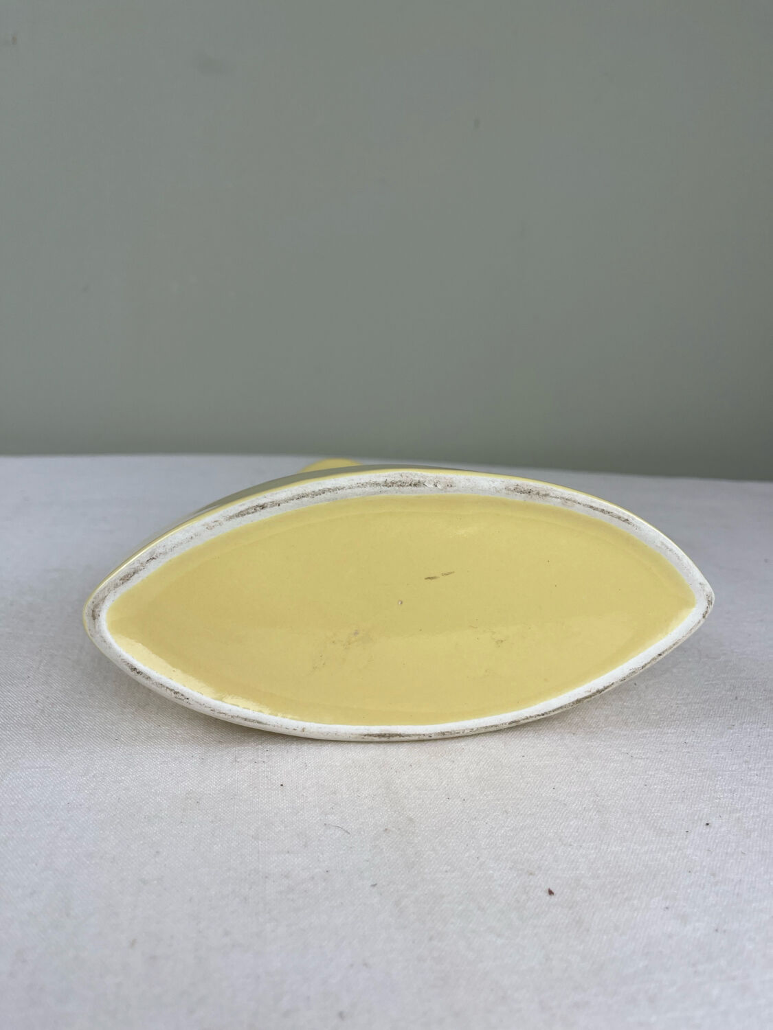 Vintage yellow ceramic vase