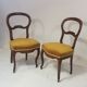 Paire de chaises Louis Philippe velours moutarde