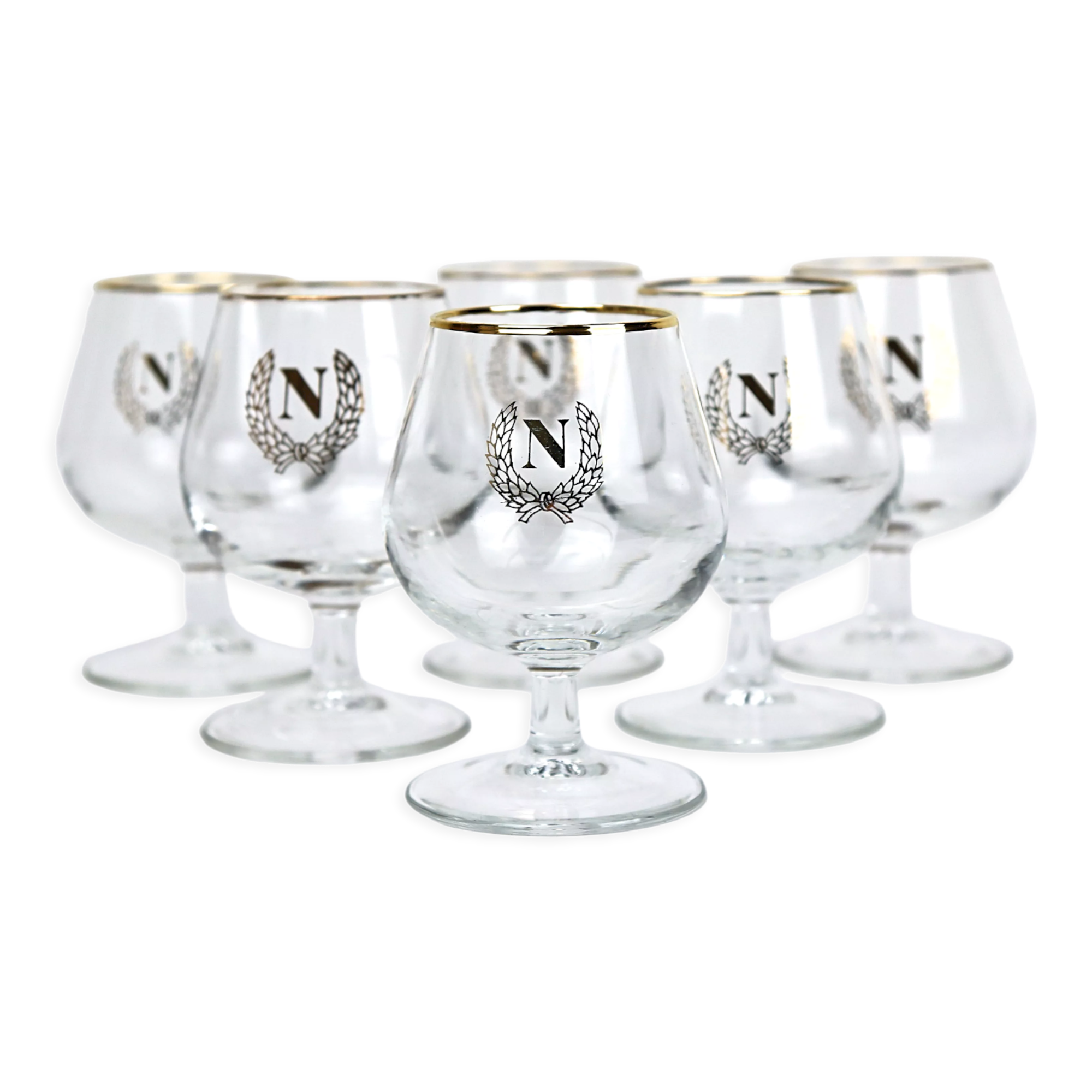 6 glasses of cognac "N"