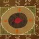 Vintage Turkish hand-knotted rug 107x126 cm