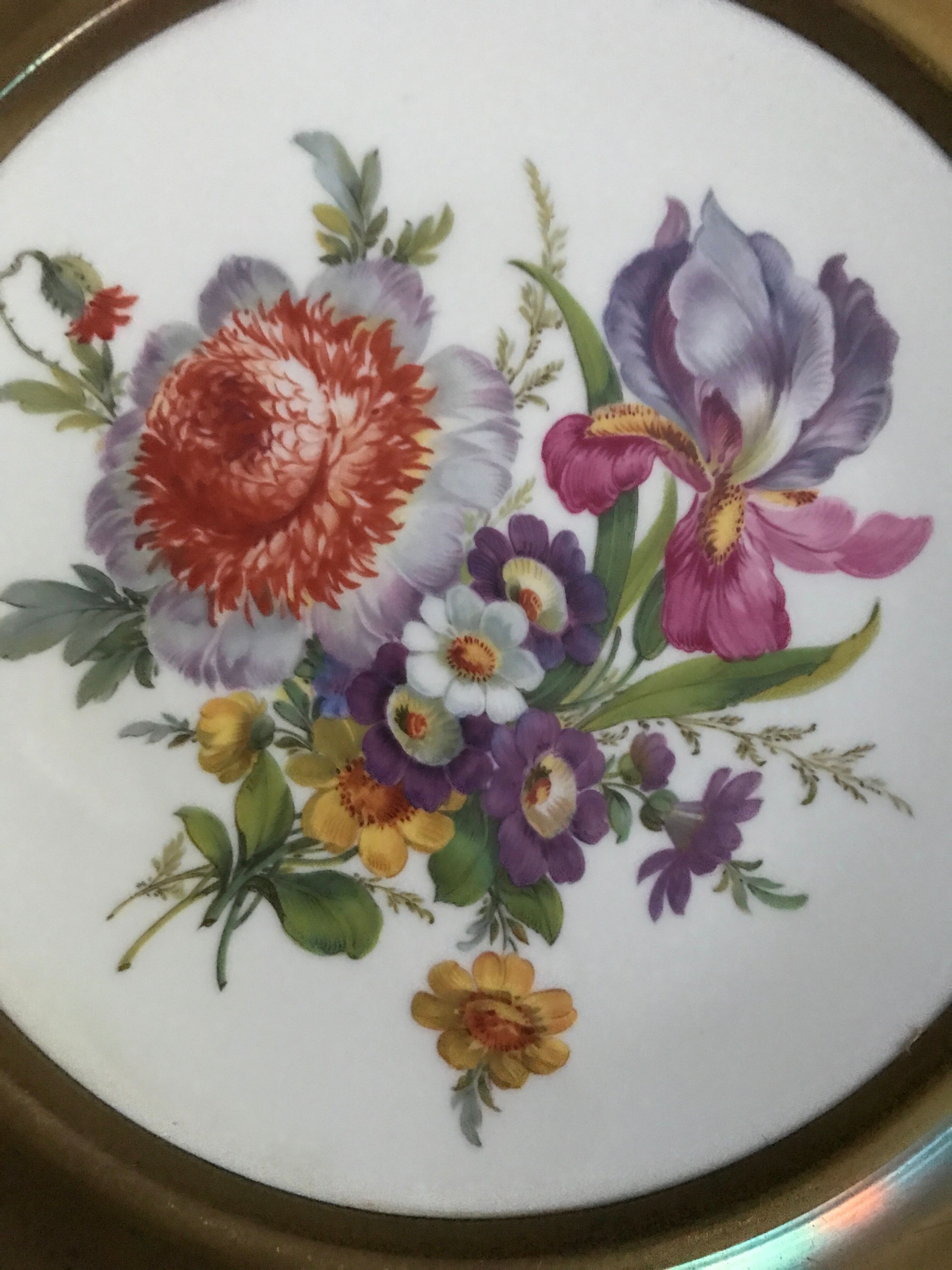 Fine porcelain floral plate