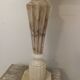 Marble base lamp with antique hand-embroidered lampshade