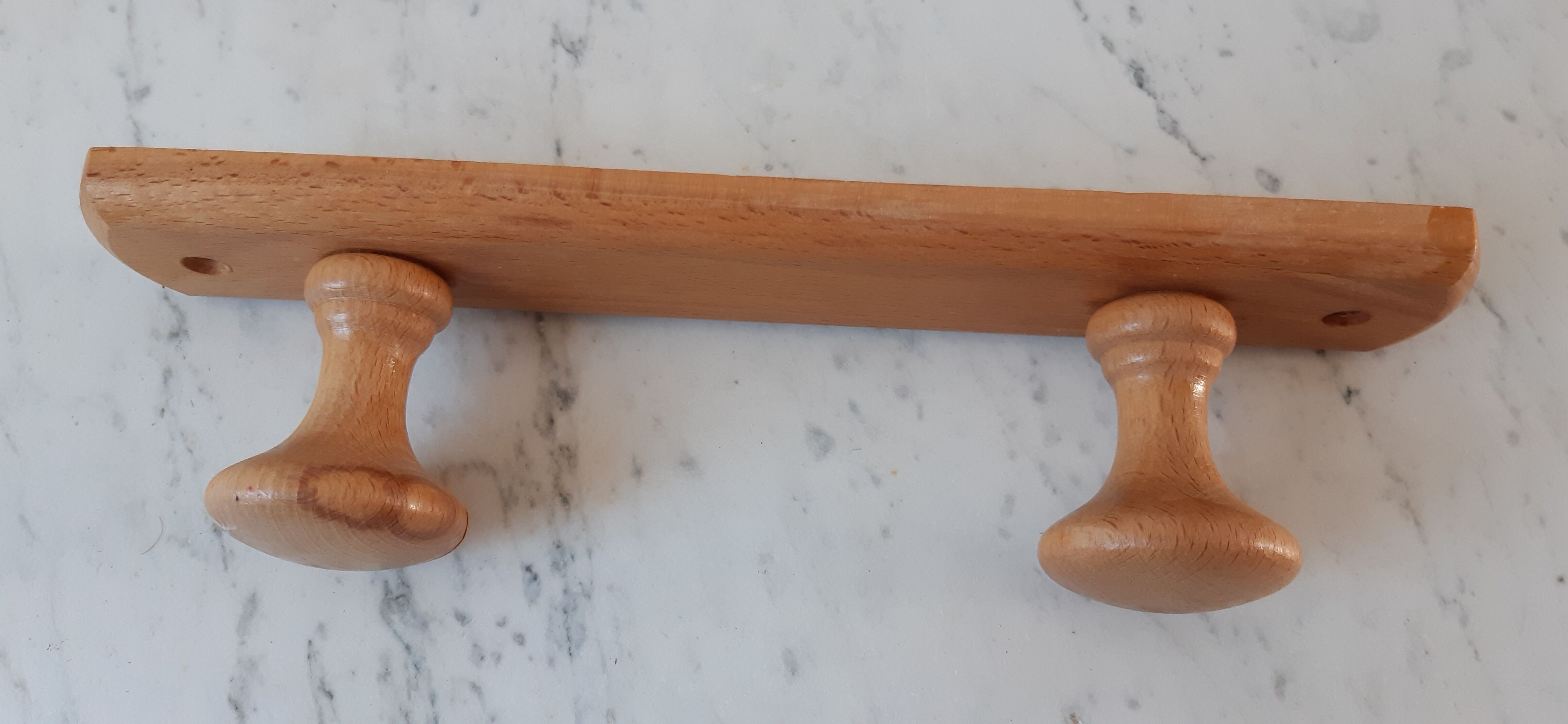 Vintage beech wood hook 70s