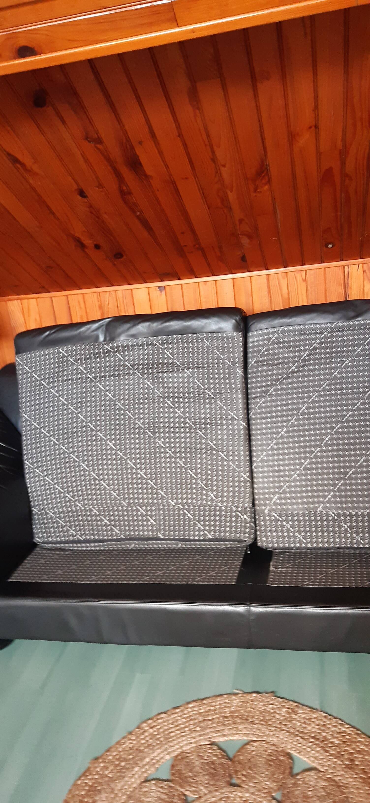 Molinari 3 seater black vintage sofa