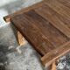 Large upcycled golden teak coffee table L1m60 W70 H45