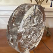 Soliflore bloc de verre allemand vintage