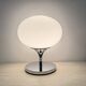 Opaline glass chromed steel & cast iron Space Age lamp by Kaiser Leuchten,