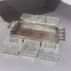 Silver-Plated Tray with Six Cut Glass Dishes, Vintage Entertaining Set