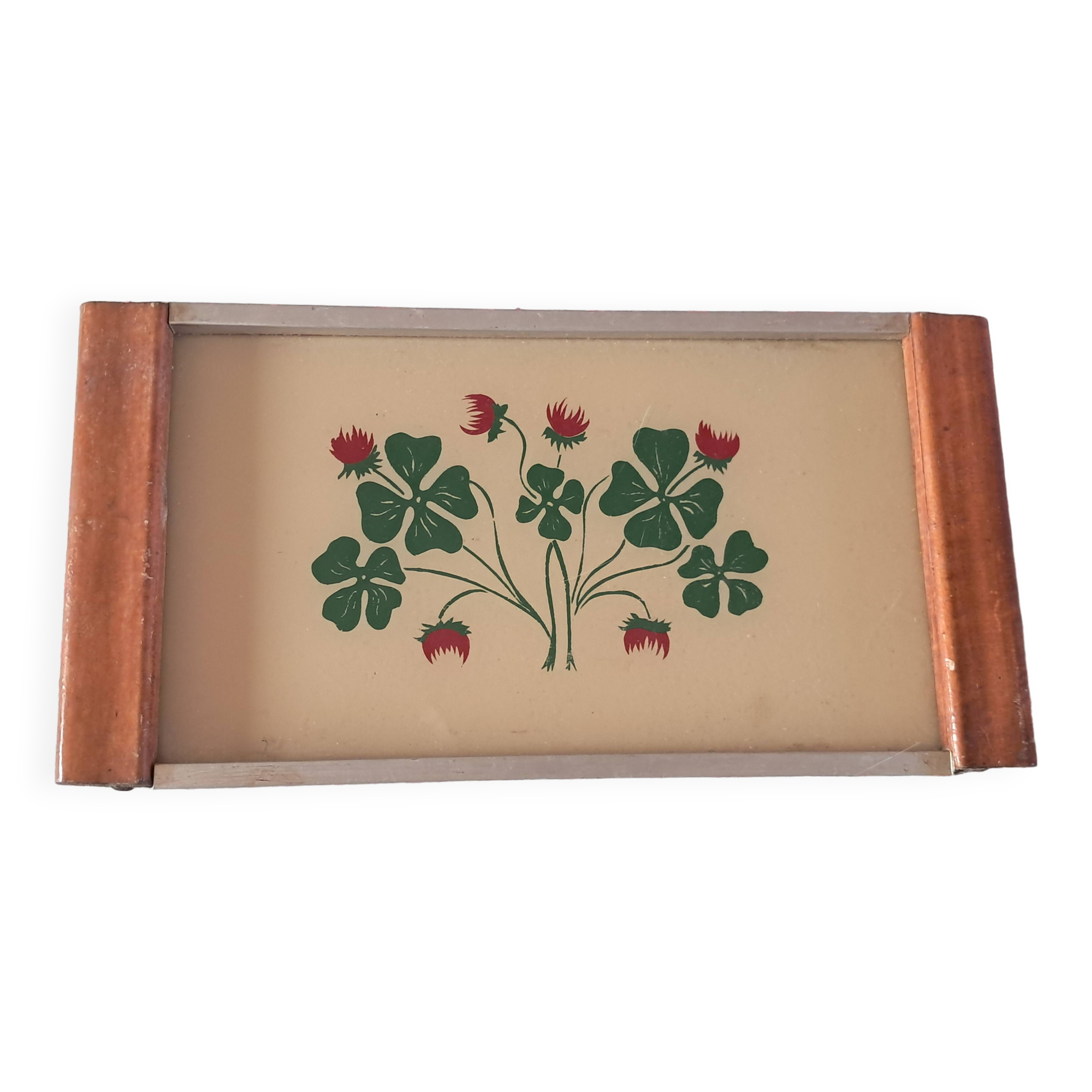 Art deco clovers tray