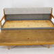 1970s oak 3-seater sofa/bed, czechoslovakia