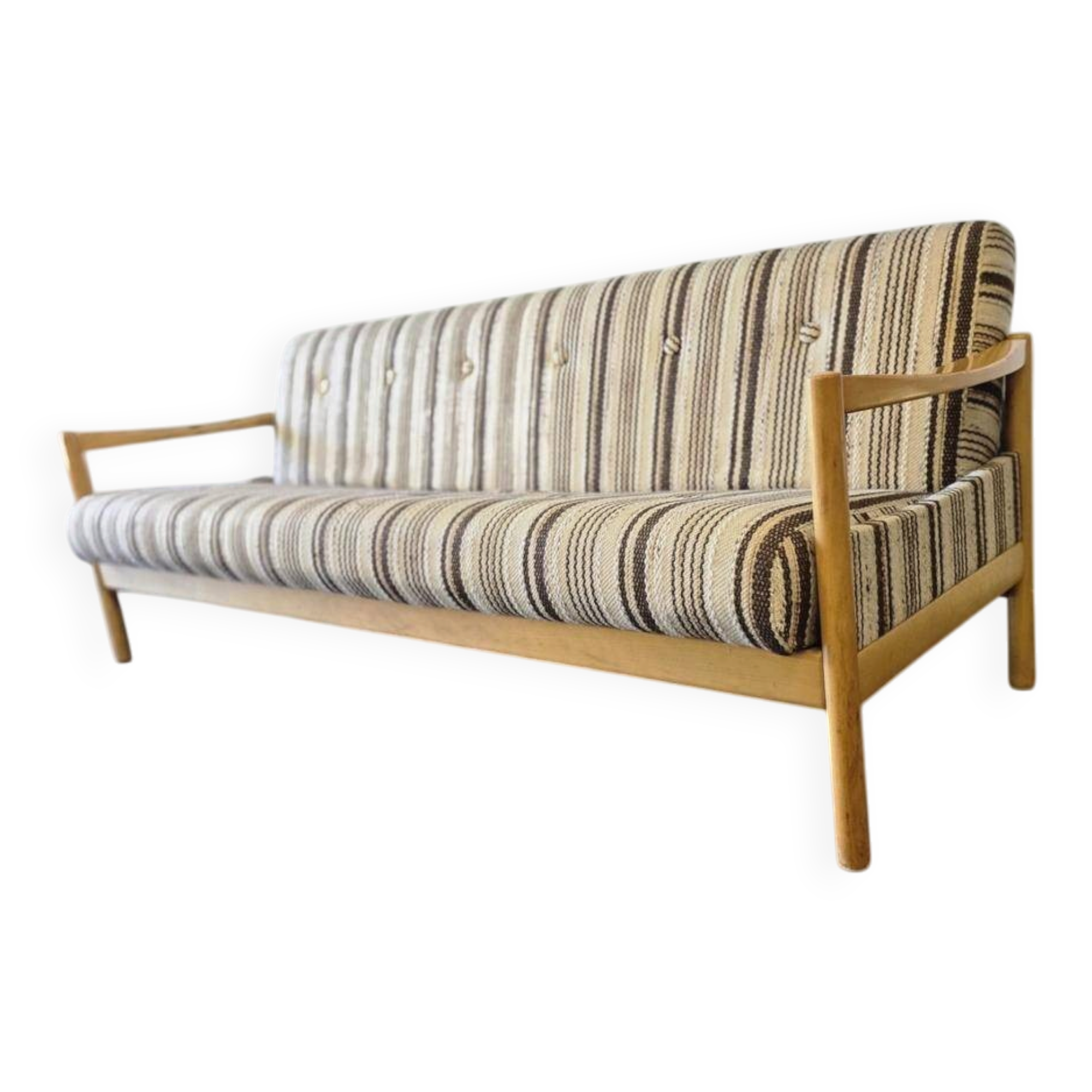 Vintage wooden daybed / canapé / day bed