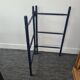 Wooden towel rail painted navy blue