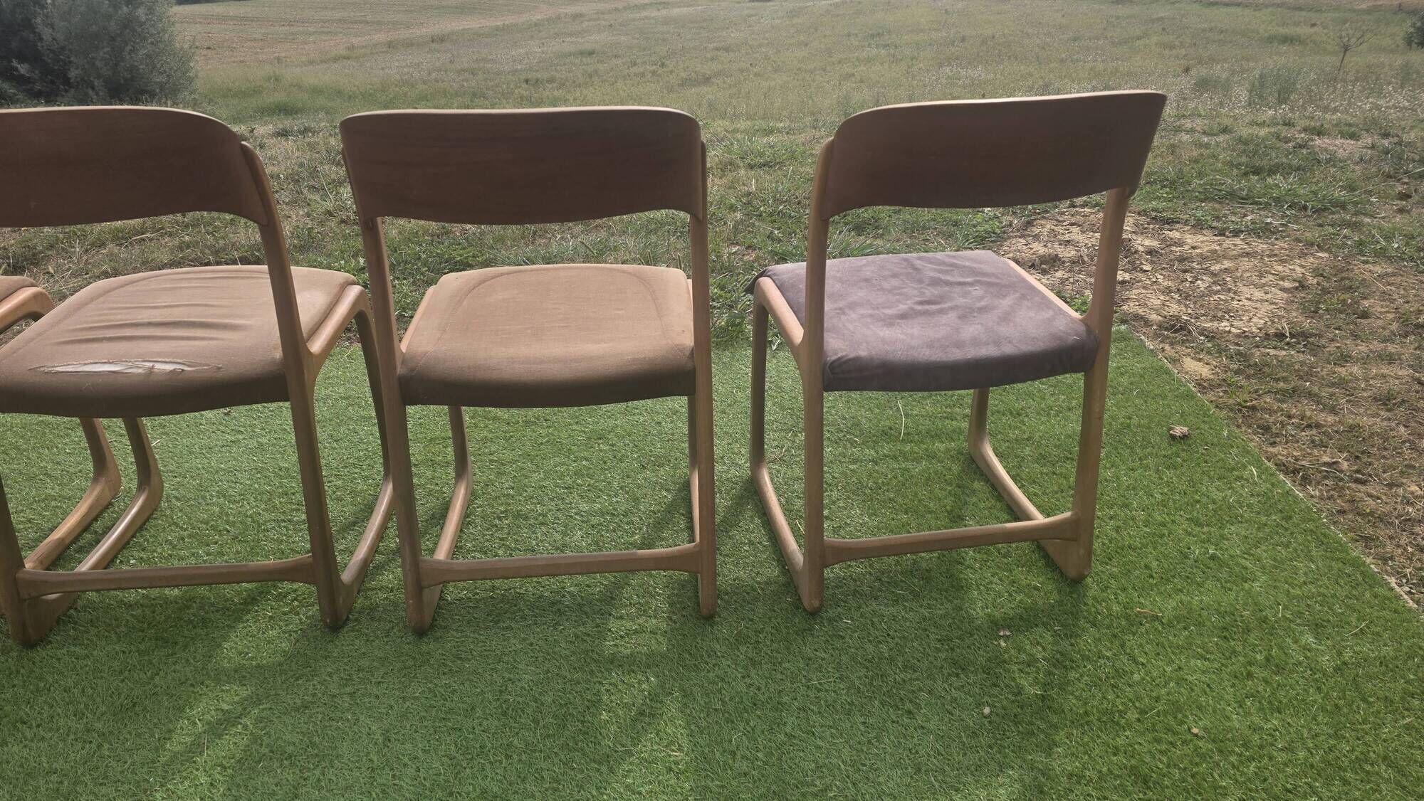 4 chaises Baumann modèle Traîneau
