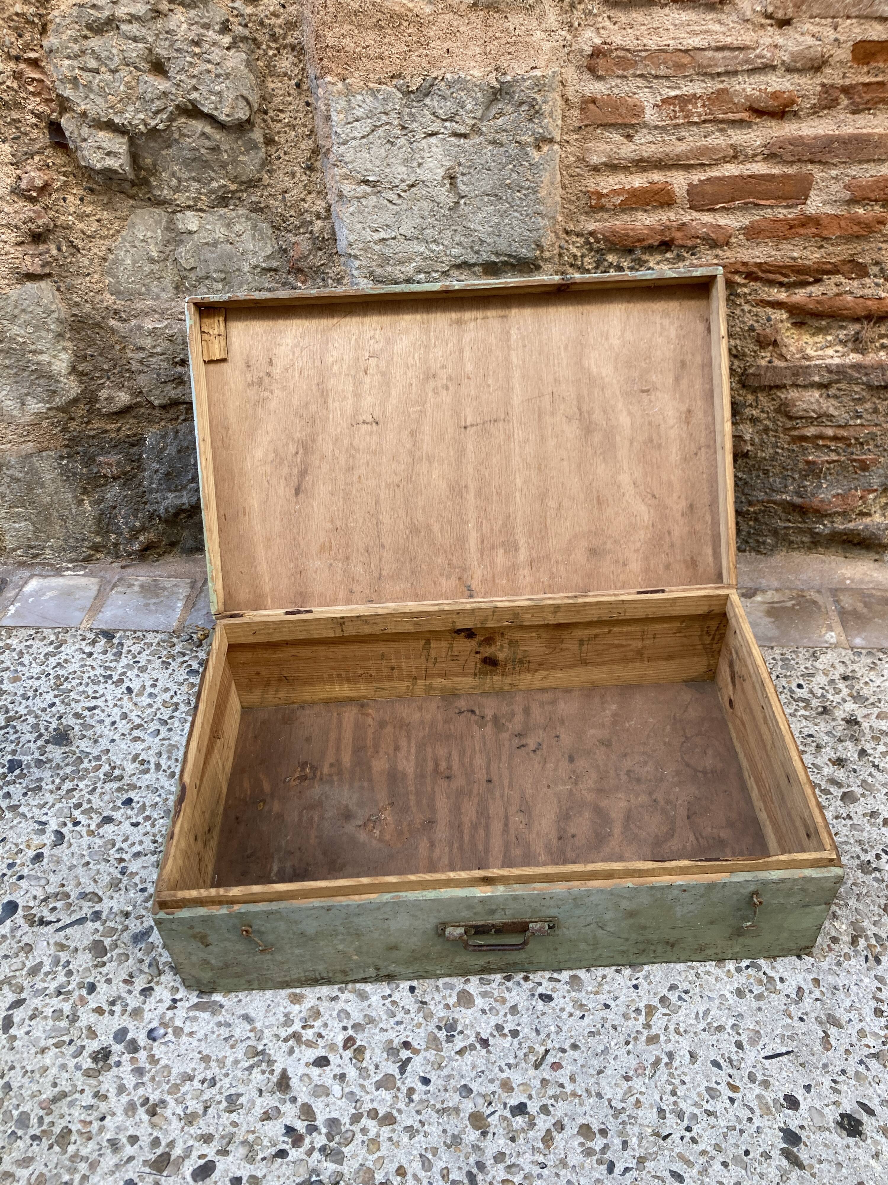 Wooden suitcase