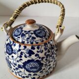 wicker handle teapot