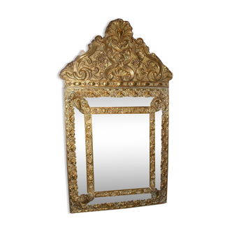 Antique mirror with glazing beads Napoleon lll 59x34cm