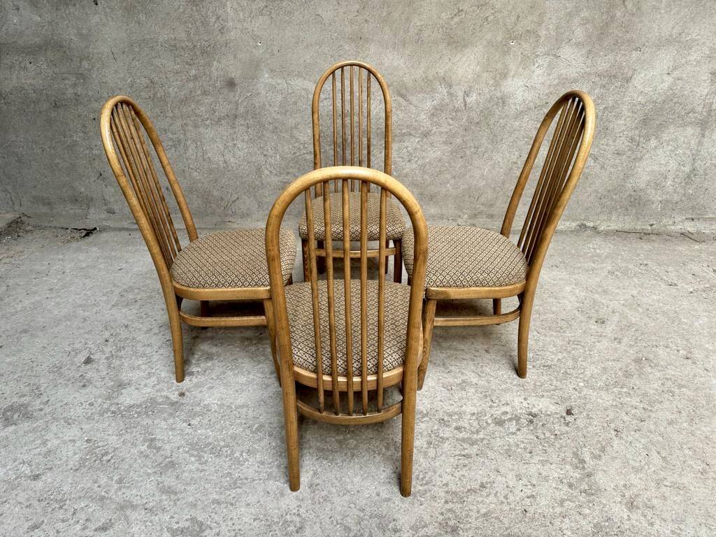 Series Set of 4 Baumann Eden Vintage chairs with fabric seat