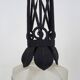 Chandelier, Art Deco suspension in wrought iron and star globe in glass paste.