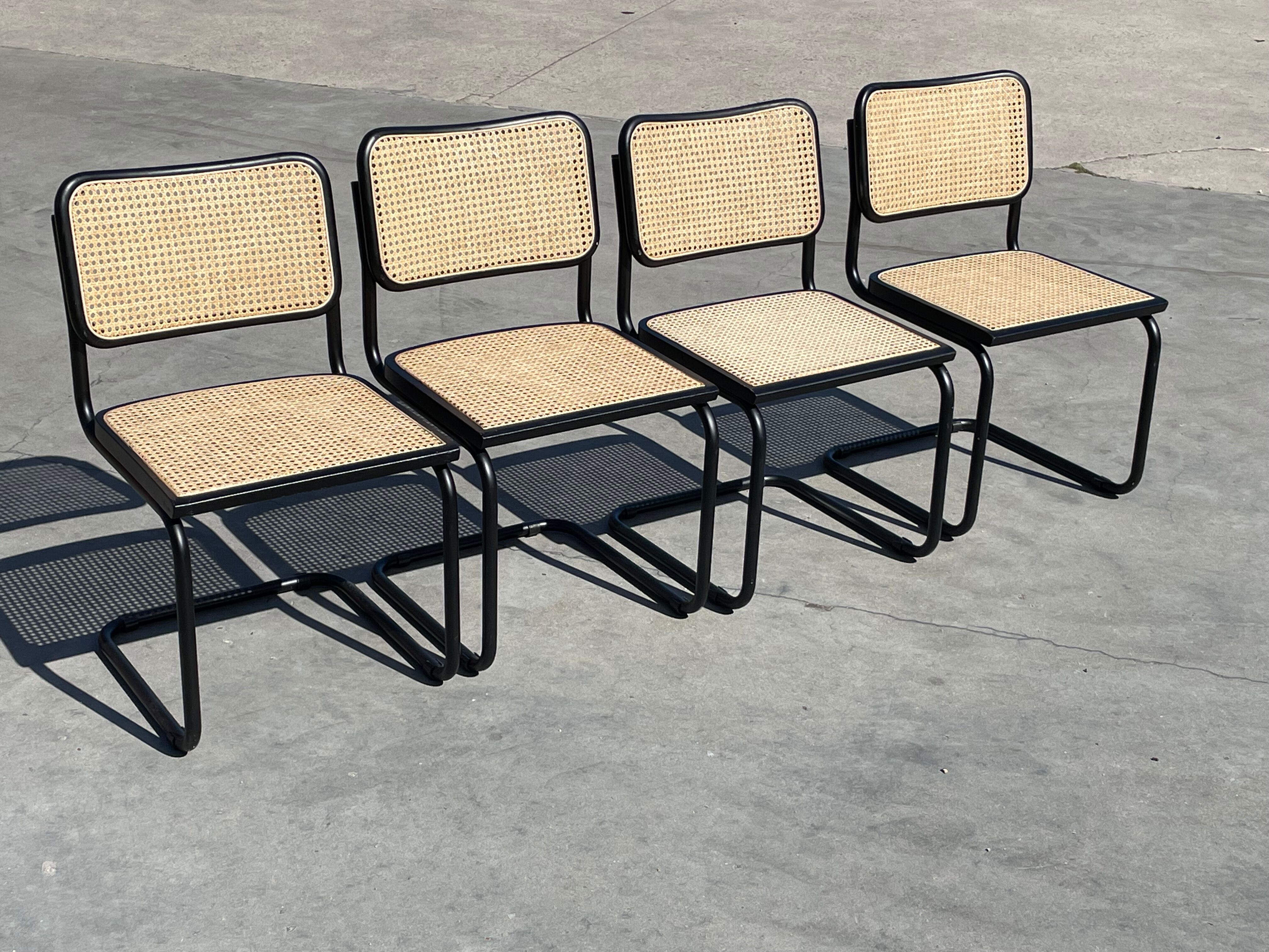 Cesca design chair b32 model in black set of four