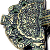 Pince à courrier en bronze patiné « fibule mérovingienne n° 221 » max le verrier