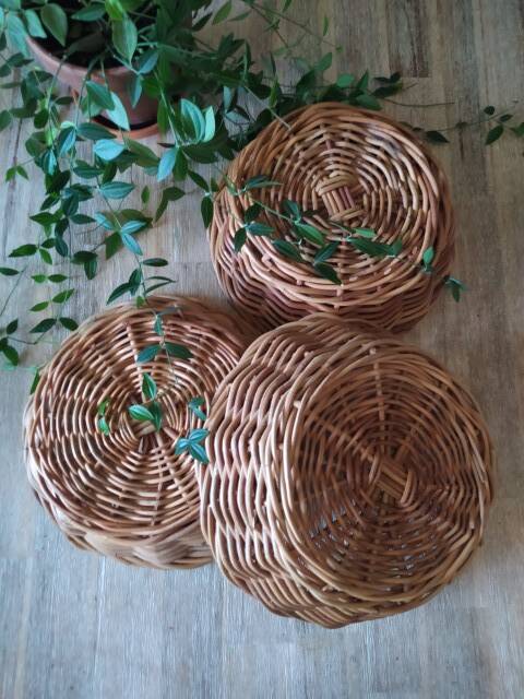 Vintage woven wicker basket