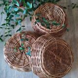Vintage woven wicker basket