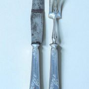 Couverts de service à gigot en argent poinçon Minerve