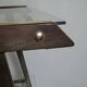 Mahogany and glass side table