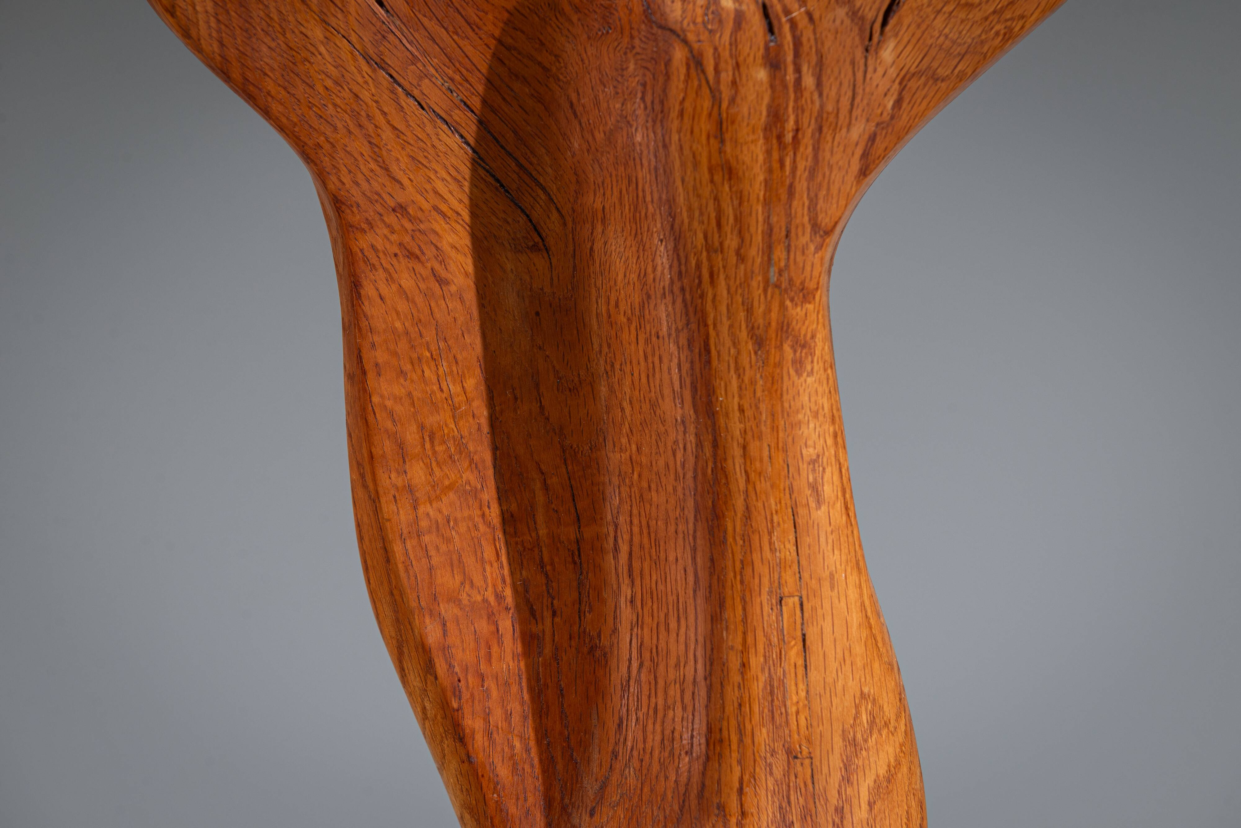 Abstract biomorphic wooden sculpture 1978