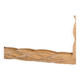 Large rattan leaf pattern mirror