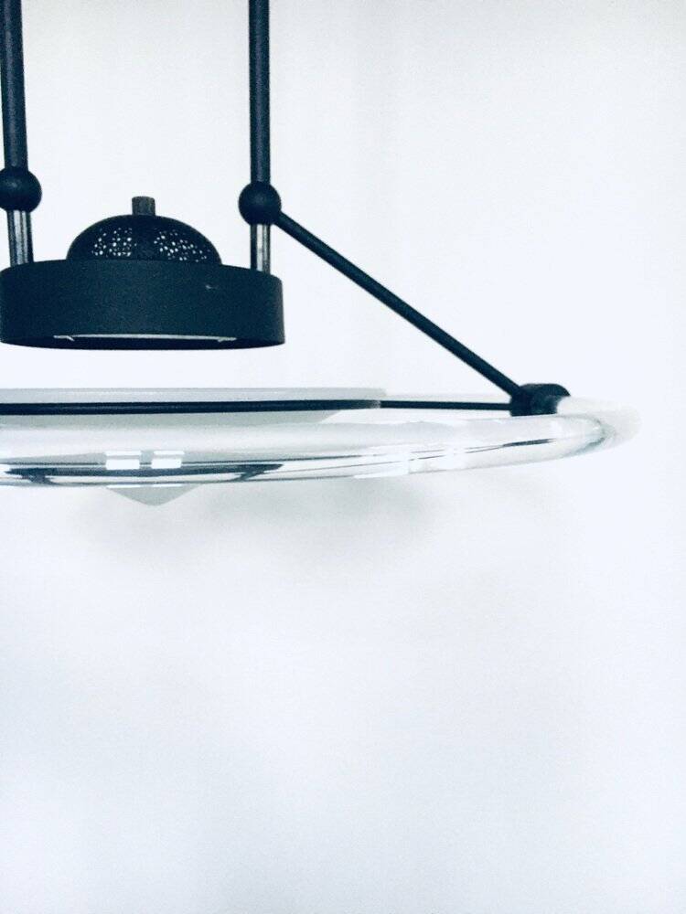 Black pendant lamp, 1980s