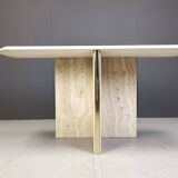 Vintage travertine console table, 1970s