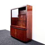 Attributé à Bruno Paul – Vitrine Art déco allemande en placage d'acajou, années 1940