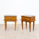 Art Deco bedside tables with marble tops, 1930s, set of 2