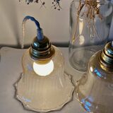 Amber “bell” pendant light