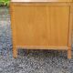 Vintage chest of drawers from the 50s in blond and gold beech 3 drawers feet compass