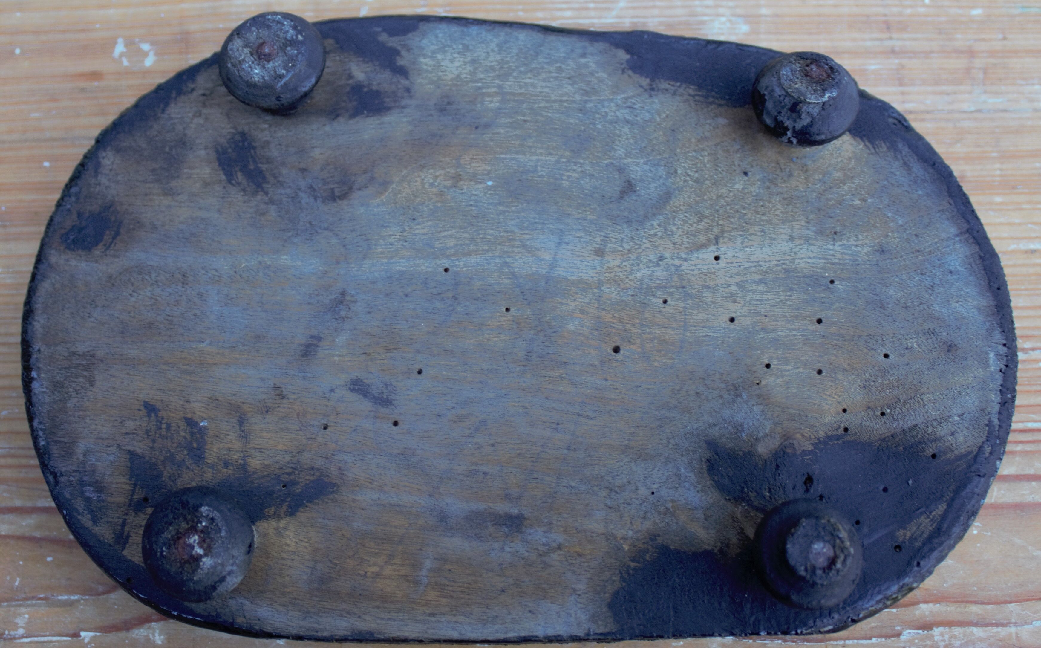 Antique wedding globe in oval glass 27 cm high