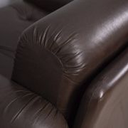 Pair of vintage 1970s brown leather armchairs designed by Ceriotti
