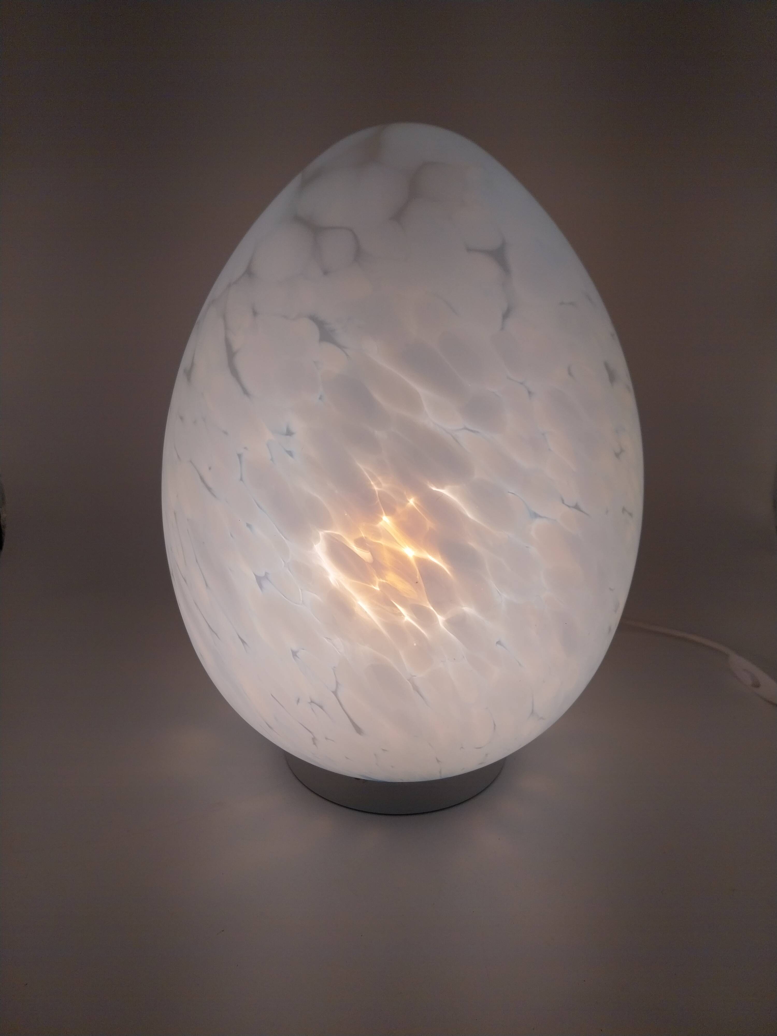 Vianne Domec blue glass egg lamp